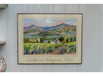 Framed California Vineyard Poster Print By Ellie Marshall - Signed