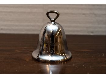 Vintage Silver Plated Christmas Bell Ornament C 1988