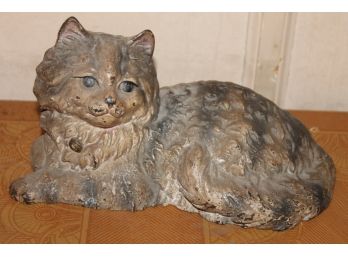 Early Hubley Cat Cast Iron Doorstop With Great Original Paint