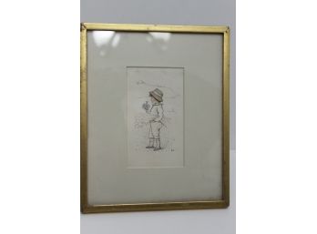 Kate Greenaway 1846-1901 Original Drawing Child Book Illustrator