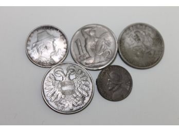 Old Foreign Coin Jewelry Pendant Lot