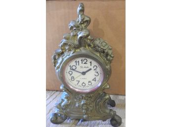 Old 10 Inch Ornate  Metal Slava USSR Clock