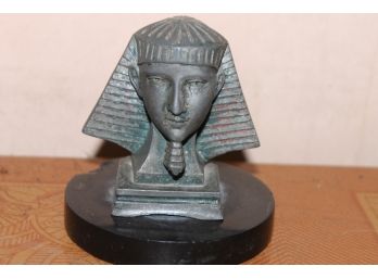 Metal Egyptian Sphinx Figure On Base