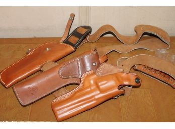 Nice Lot Of Leather Gun Holsters In Great Condition