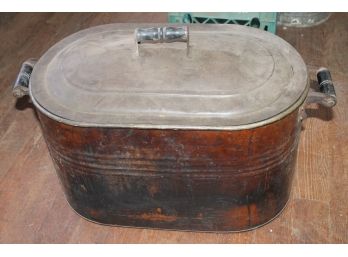 Tin Lined Copper Tub Basin With Lid