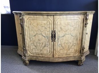 Pulaski Handpainted Italian Mediterranean Styled Demilune Cabinet (Very Heavy)