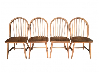 Set Of 4 Danish Teak Bowback Chairs