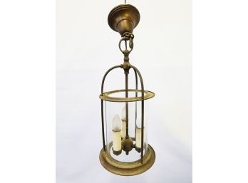 Antique Brass & Glass 23' Chandelier