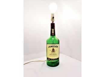 Repurposed Handcrafted Jameson  Irish Whiskey Bottle Lamp
