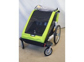 Thule Chariot Cheetah XT Bike Trailer And Stroller - 2 Child - Chartreuse & Black - New MSRP $825!!!