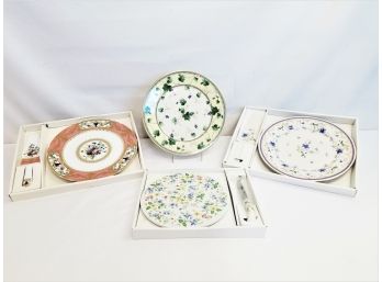 Four Porcelain Andrea By Sadek Decorative Collectible Serving Sets