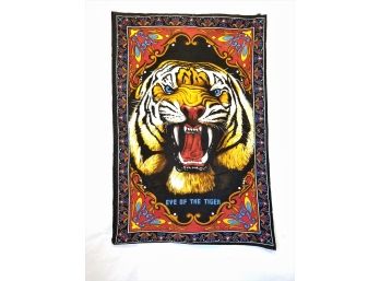 Rare Find Vintage Collectible Eye Of The Tiger Wall Tapestry