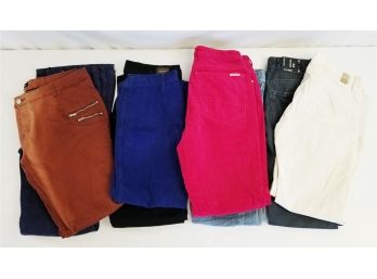 Eight Pairs Women's Colorful Denim & Corduroy Pants