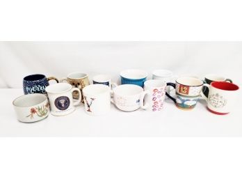 Fourteen Ceramic Coffee Mugs