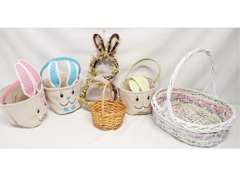 Hoppy Easter!!!!  Easter Baskets & Decorative Bunny Wreath