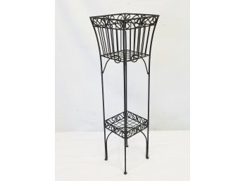 Two Tier Wrought Iron Plant Stand