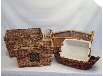 Woven & Wicker Larger Sized Decorative & Storage Baskets