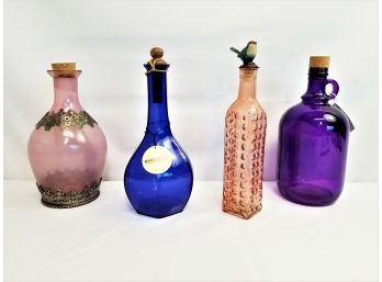 Four Colorful Multi Purpose Decorative Jars