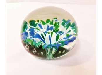 Vintage Kerry Glass Art Paperweight Handmade In Ireland