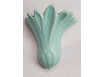 Vintage Turquoise Pottery 7.25' Long Pocket Wall Sconce
