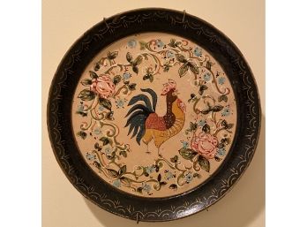 Paint Decorated Wooden Pensilvania Plate