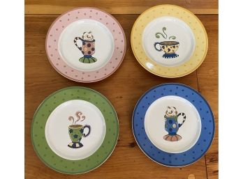 Four Coffee Plates