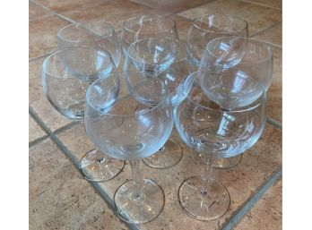 Eight Red Wine Glasses