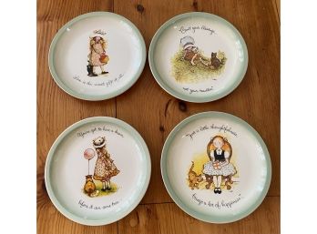 Four Holly Hobbie Plates