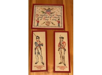 Three Colonial Needlepoints