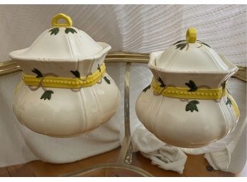 Two Country Canisters/cookie Jars