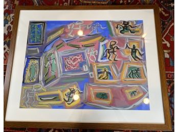 Framed Gouache Signed Shapiro