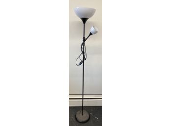 Two Light Floor Lamp Black