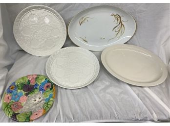 Serving Pieces Including Homer Laughlin Platter