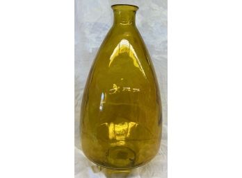 Large Yellow Glass Vessel