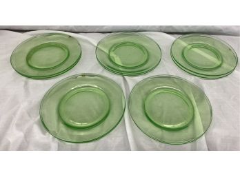 Ten Uranium Glass Plates