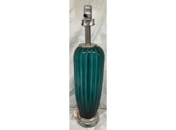 Beautiful Teal Glass Lamp