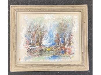 Framed Painting On Board Signed Romer Shawhan