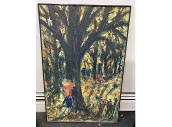 Heavy Palette Oil On Board Signed Bill Duebber