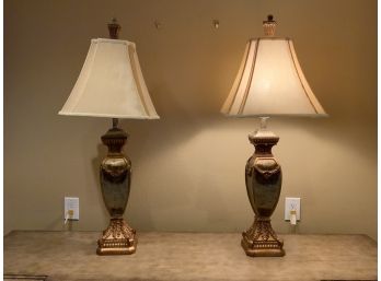 Pair Of Ornate Table Lamps