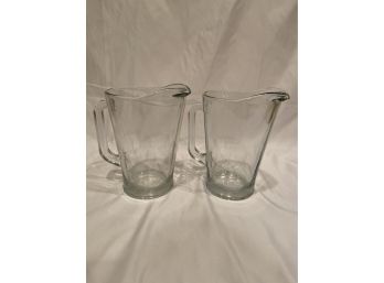 2 Glass Pitchers