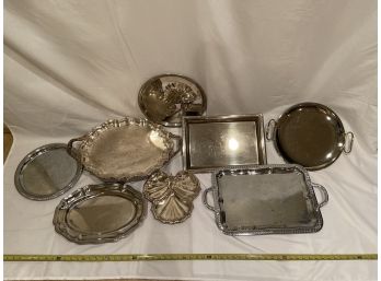 8 Silverplate Trays