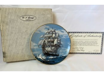 W. S. George The Twilight Under Full Sail Limited Edition Plate