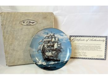 W. S. George The Twilight Under Full Sail Limited Edition Plate