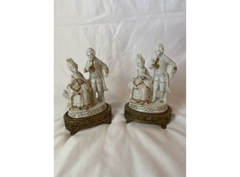 Pair Of Vintage Rococo/ Baroque Figurines