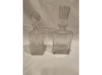 Set Of 2 Crystal Decanters