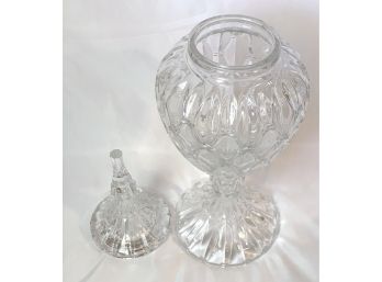 Large Crystal Urn/Vase With Lid