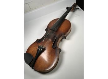 Beautiful Antique Violin - Looks VERY Old 1800's ? - Older ? - Amazing Patina & Carved Scroll - Attic Fresh !