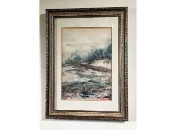 Small Vintage Watercolor Painting - Signed C.T. Randall 1976 - Nicely Framed - Nice Painting