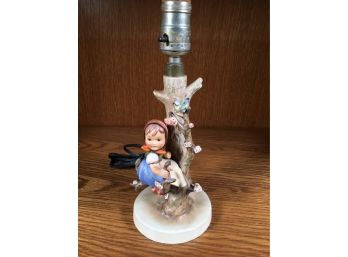 Rare Vintage HUMMEL 'Apple Tree Girl' Table Lamp #229 - Hard To Find - Excellent Condition - Old Bee Mark