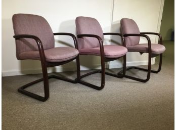 Three Beautiful Office / Arm Chairs  Bentwood Chairs By GUNLOCKE - Very High Quality - All Match